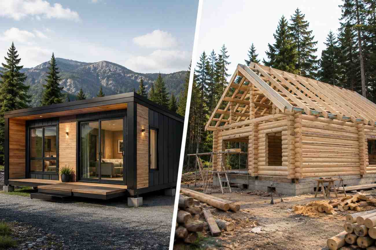 Prefab vs Traditional Cabin Construction: Cost, Time & Quality Comparison